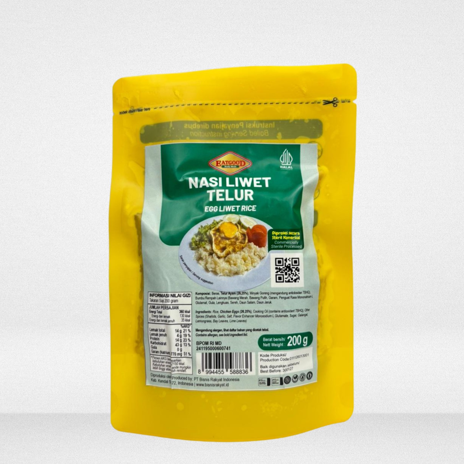 Nasi Liwet Telur Eatgoof 200 g