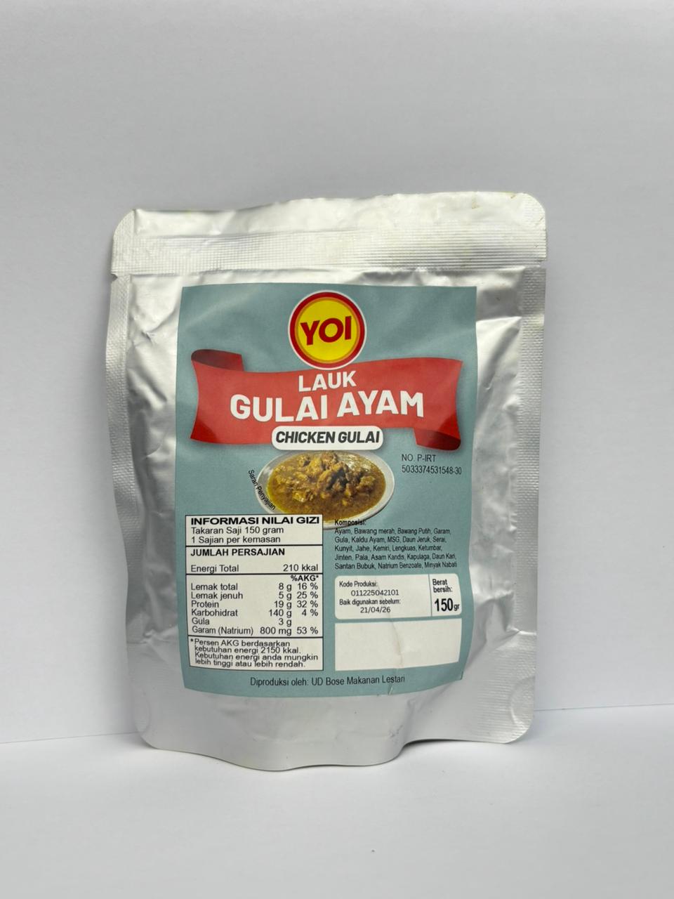 Lauk Gulai Ayam YOI 150 g